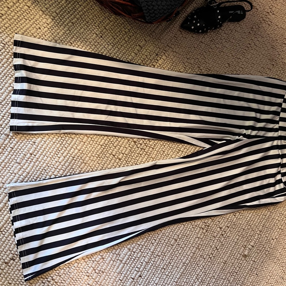 Black and White Striped Pants